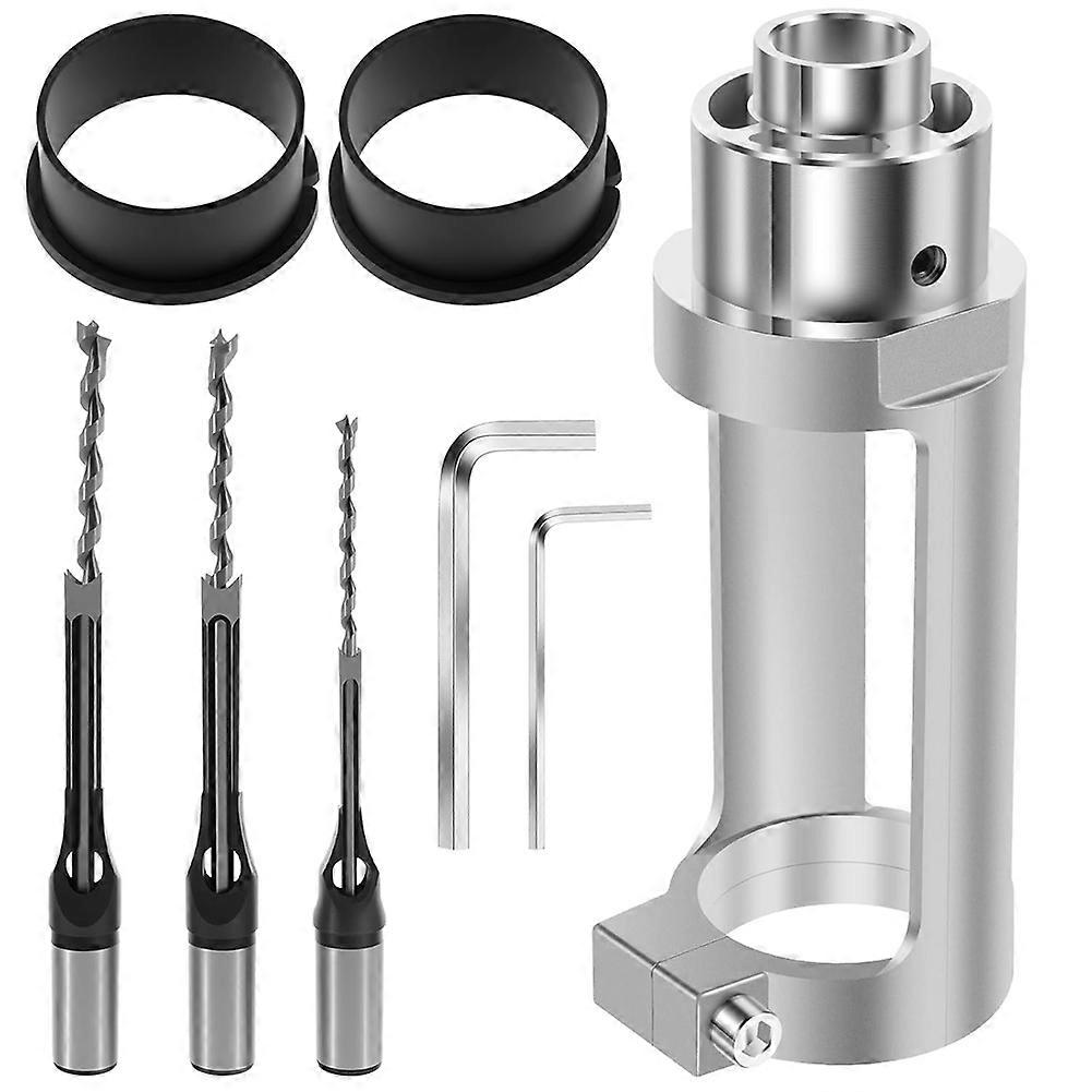 Square Hole Drill Bit Adapter with Bits, Mortising Attachment for Hand Drills, Power Tool Accessory for Woodworking