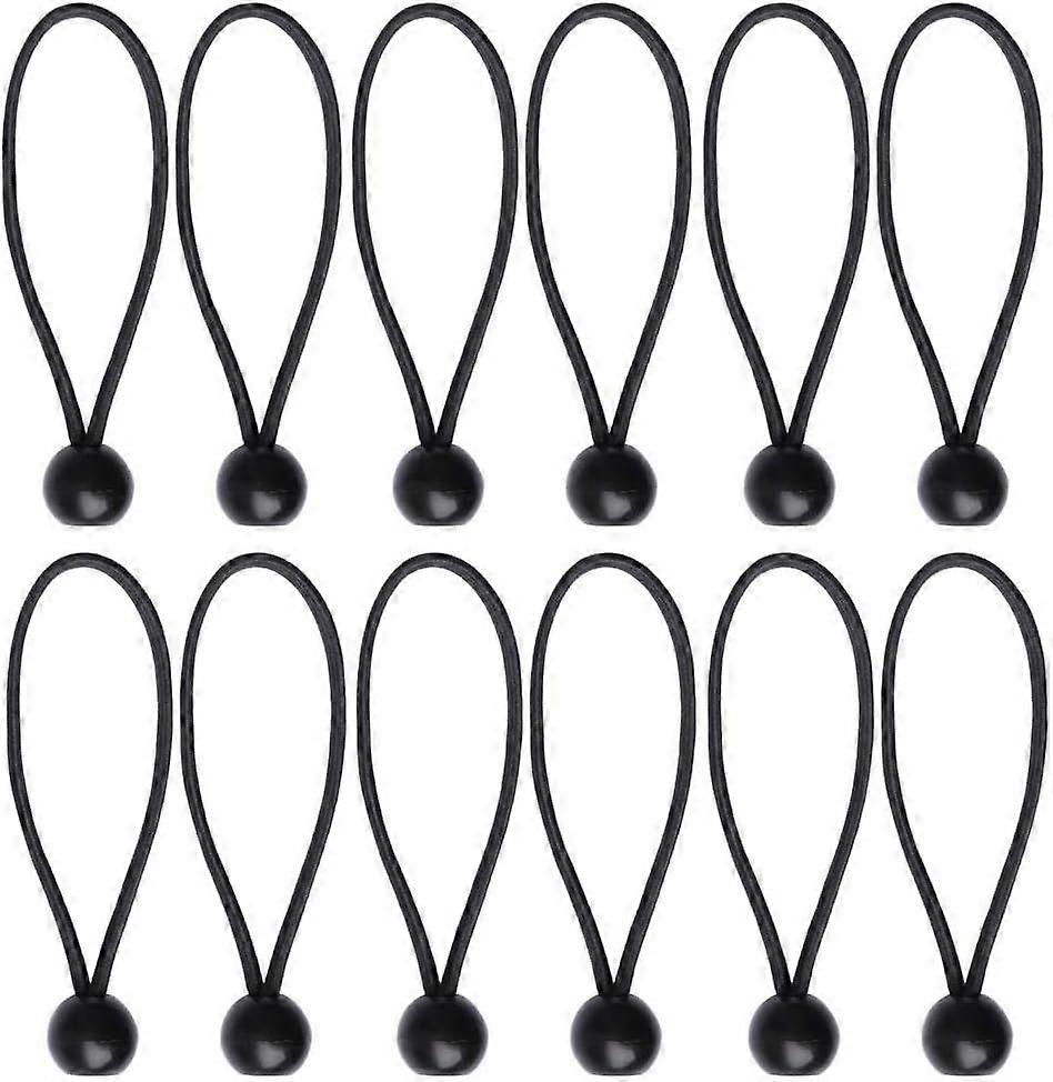 12 black canvas plastic banner bands with balls