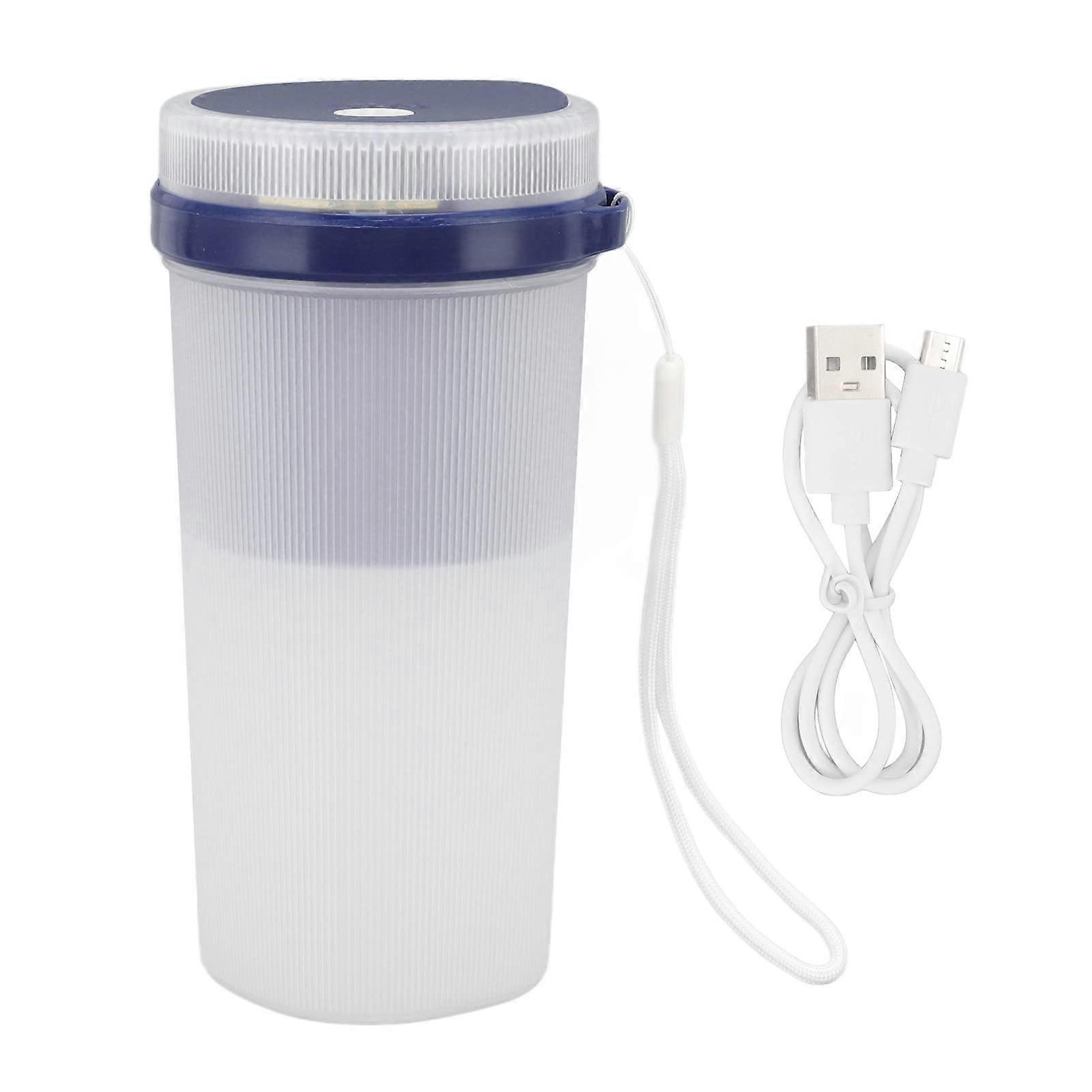 Portable Blender 300ml USB Rechargeable Smoothie Cup with Speed Stainless Blades for Travel