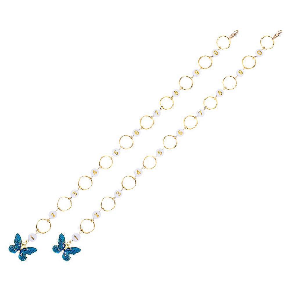 Butterfly Charm Row Counter For Knitting Tools Travel Use 25.00X2.20X0.40CM Enhanced Crafting Efficiency 2Pcs