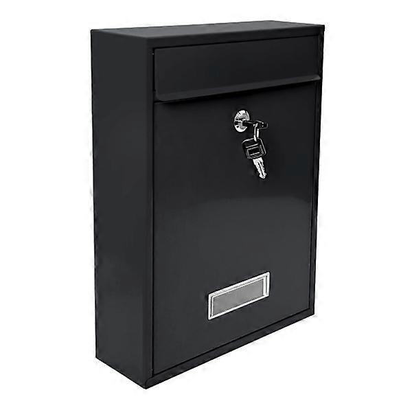Stylish, lockable & weatherproof steel mailbox Black