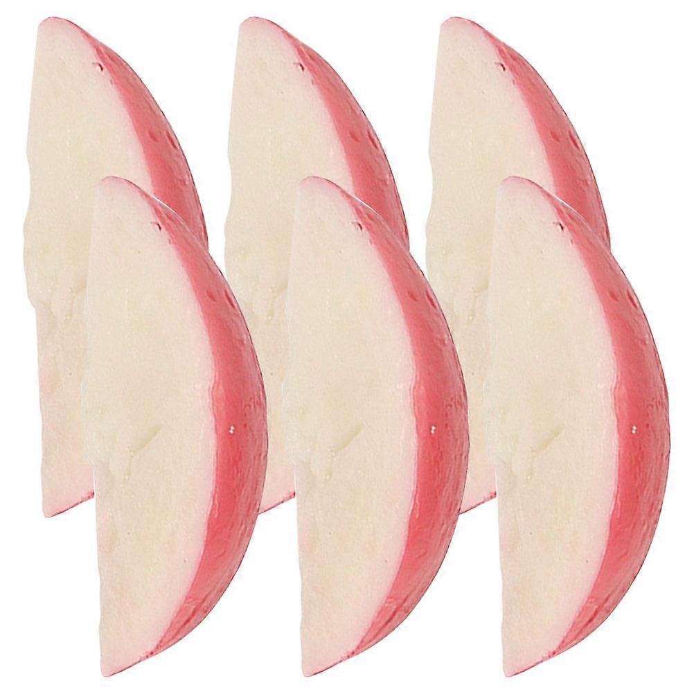 Simulated Radish 24Pcs PVC Fake Radish Slices for Display Prop