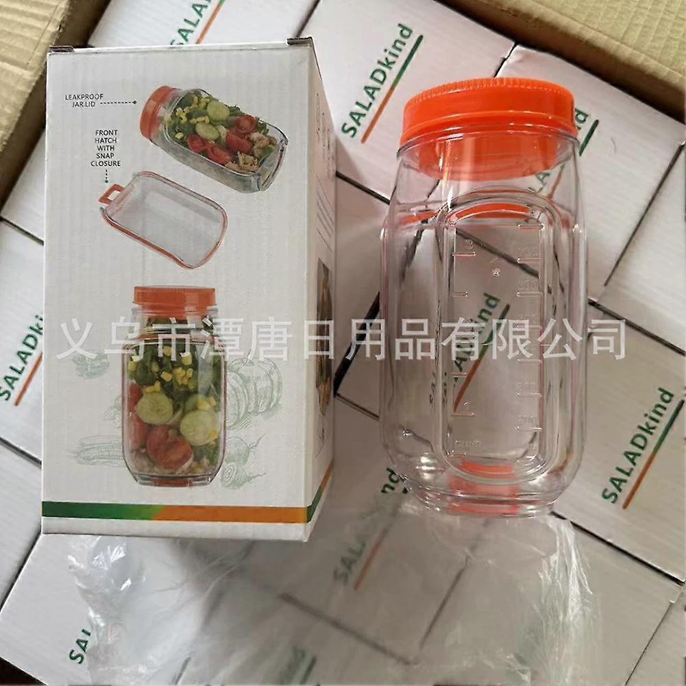 Recipiente portátil para salada, ideal para o almoço no trabalho, prático e conveniente para camping e atividades ao ar livre.