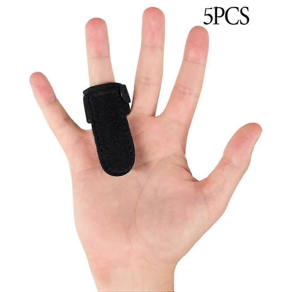 5PCS Trigger Finger Splint - Support Brace for Middle, Index, Thumb and Pinky - Straightening Curved, Tendon Lock Release Stabilizer Knuckle Wrap