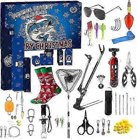 Christmas Fishing Advent Calendar for Adults with 24 Days Surprises