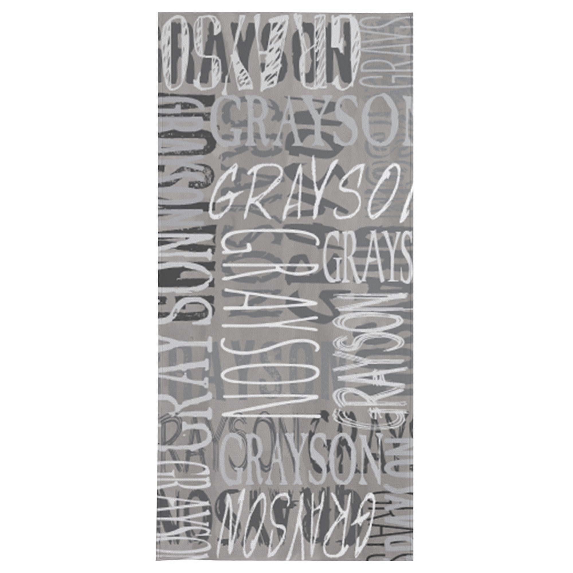 Oversized Beach Towel with Name Embroidery – Soft Cotton Poly Blend for Pool and Beach