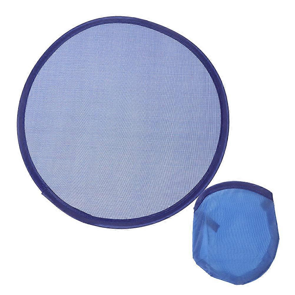 Lightweight Portable Folding Round Fan for Handheld Use Blue Fan