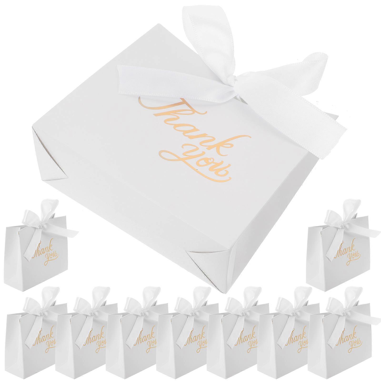 Multi-Functional Candy Wrapping Boxes For Special Occasions 10Pcs Wedding Theme Paper Material Storage