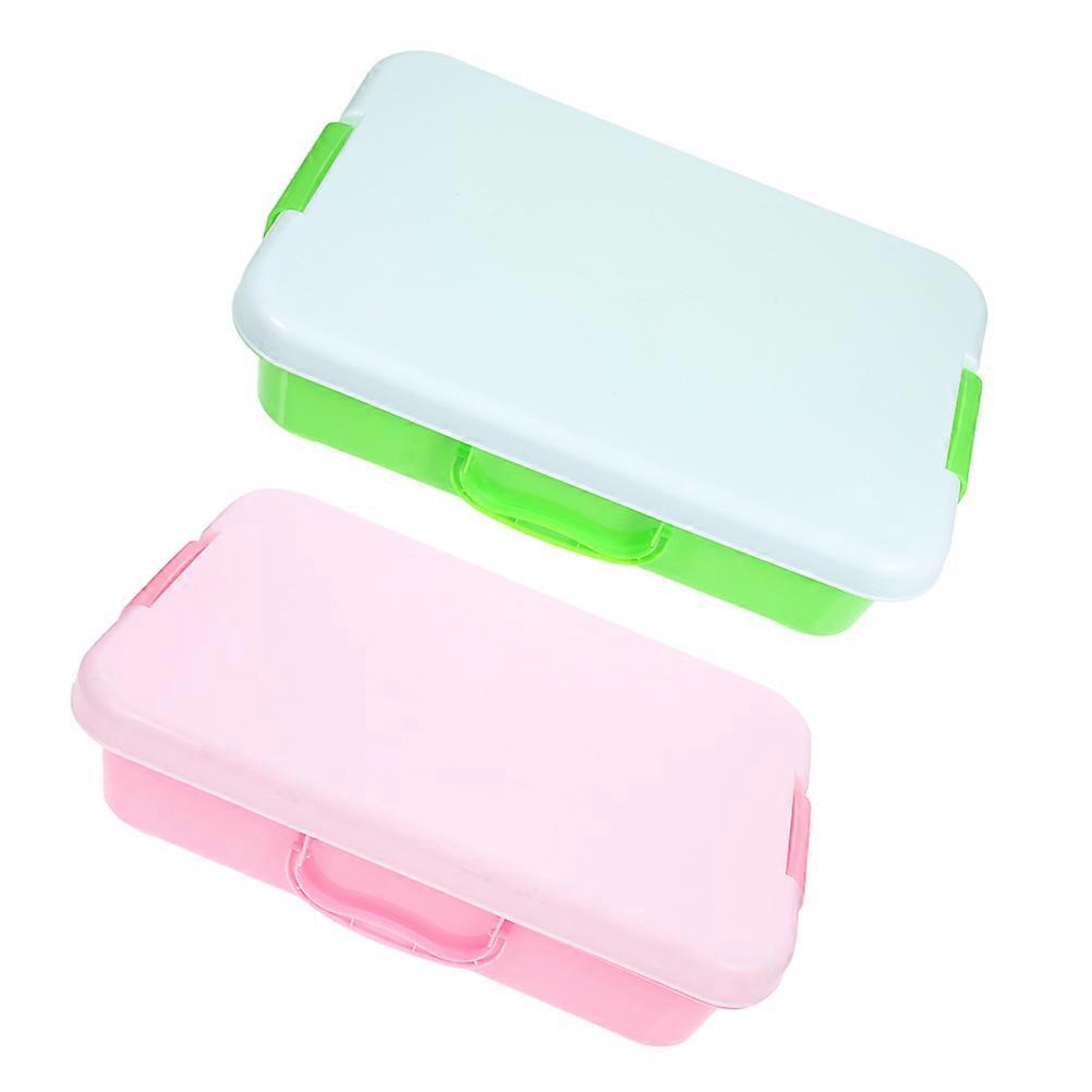 Portable Children's Sandbox with Handle for Sensory Play 2Pcs