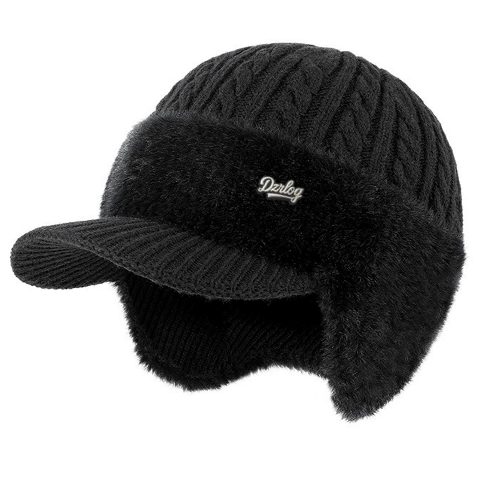 Versatile Winter Hat for Men Thicken Elastic Warm Knitted Hat for Winter Fall