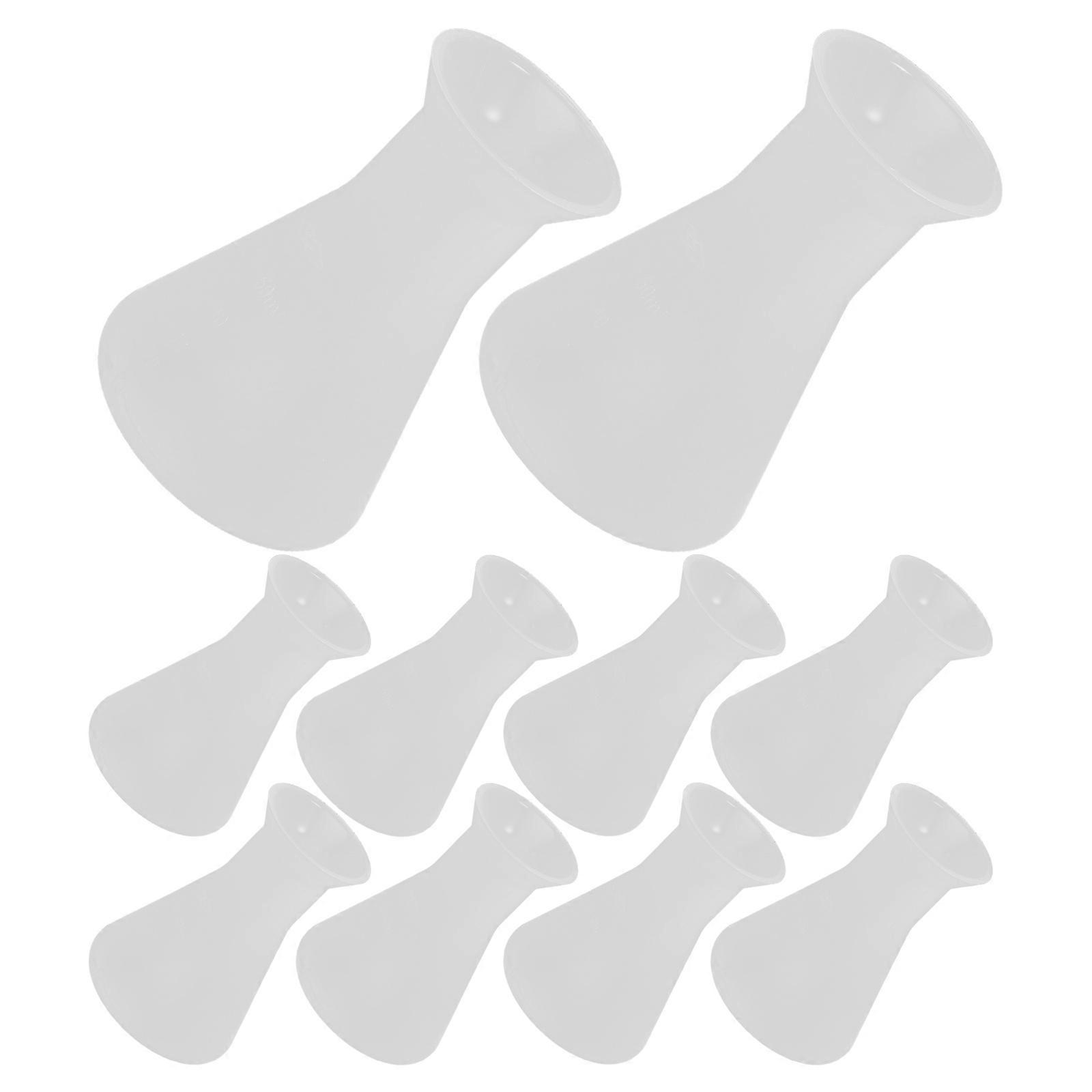 Professional Erlenmeyer Flask Plastic Flask for Experiment 10Pcs Pack