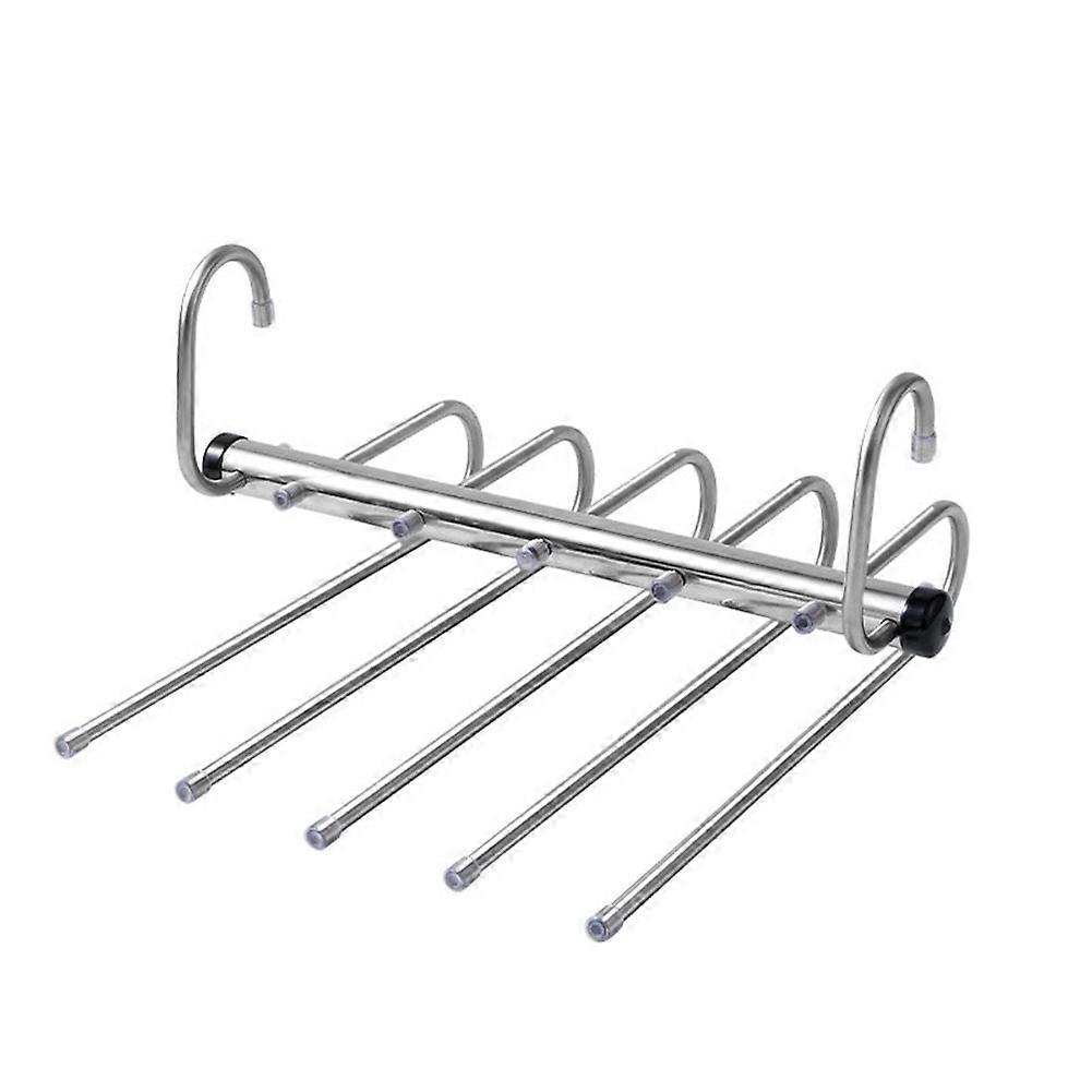 5 layers Folding Pants Hangers Space Saving Clothes Rack Organizer