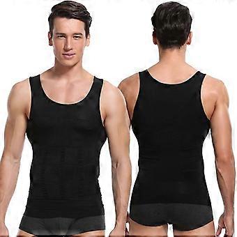 Mens Slimming Body Shaper Posture Corrector Vest Abdomen Compression Tank Tops