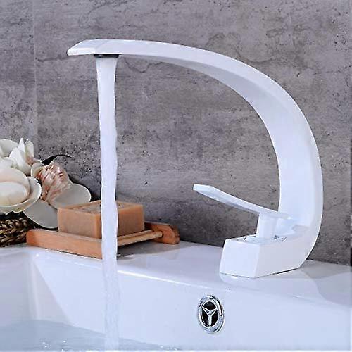 Modern Brass Bathroom Faucet Single Handle Basin Mixer Tap with Lead WaterSaving Aerator