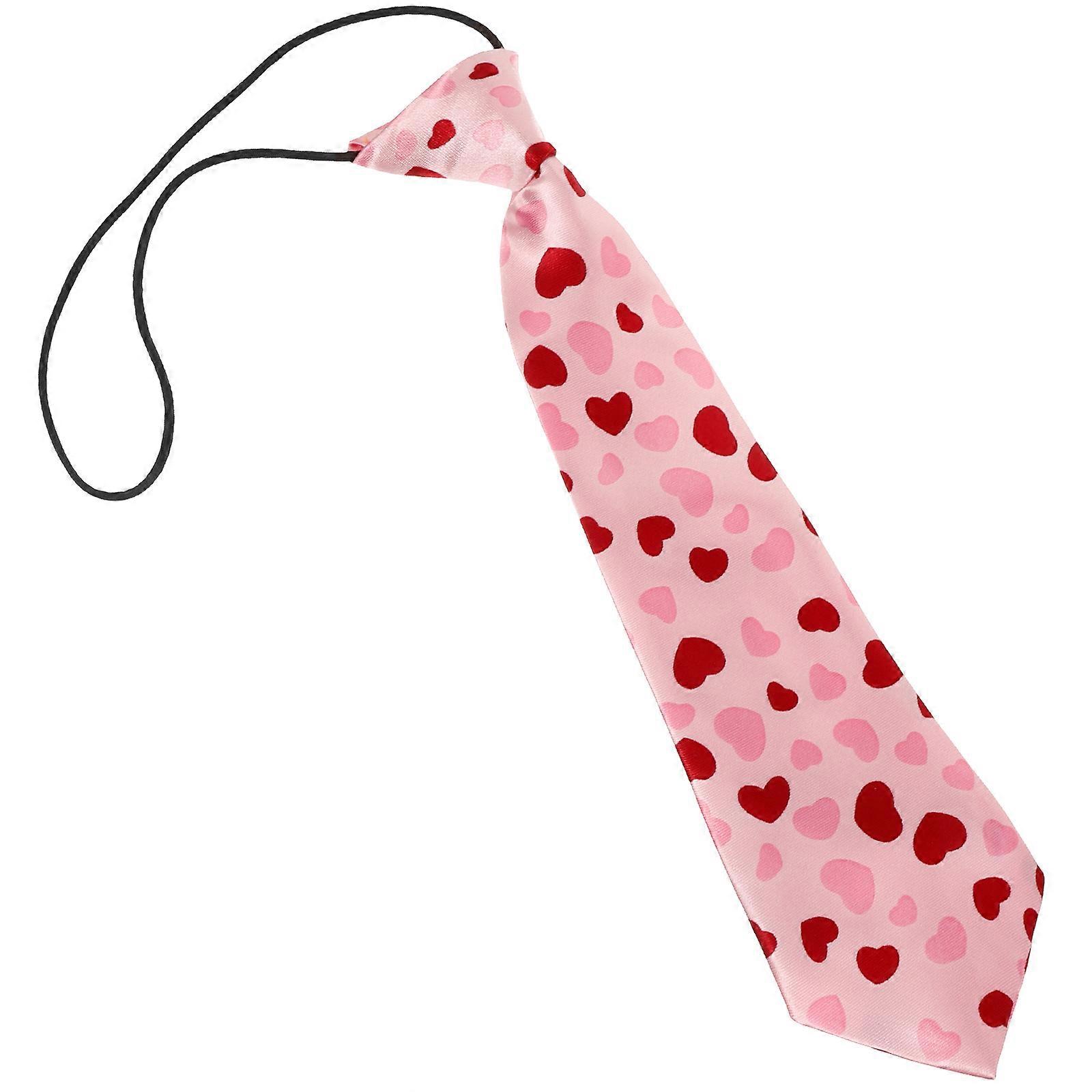 Creative Tie for Decor Valentine's Day Necktie 1Pcs Pink Polyester Style