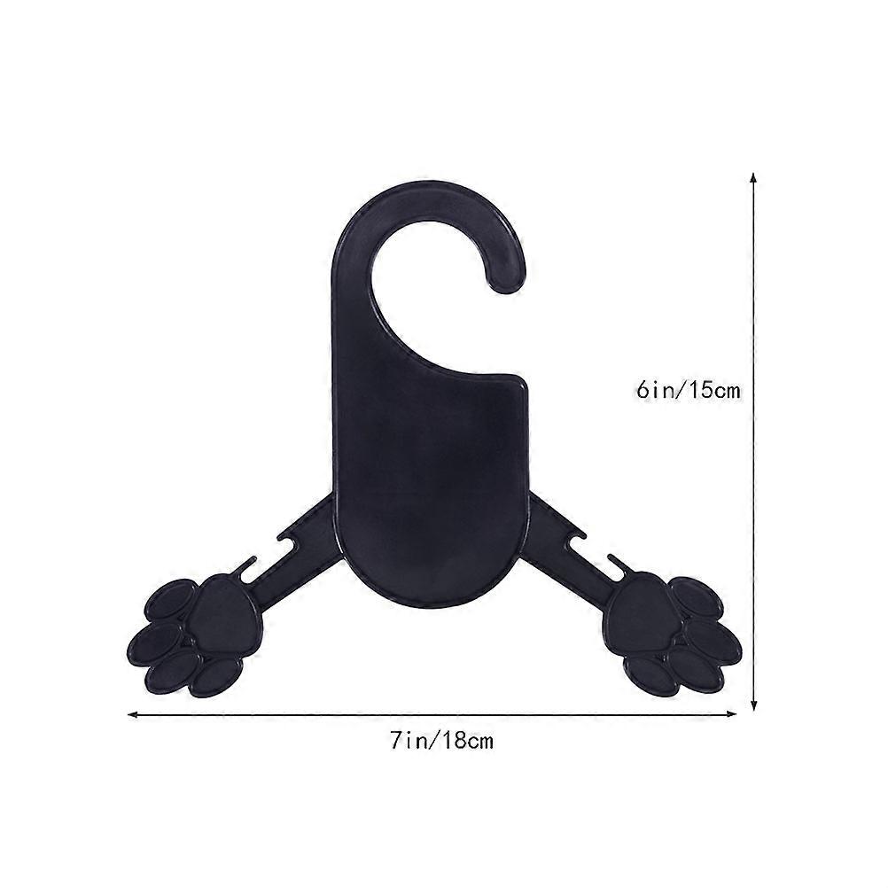 Pet Clothes Rack Plastic Hanger for Storage 12Pcs Black Durable