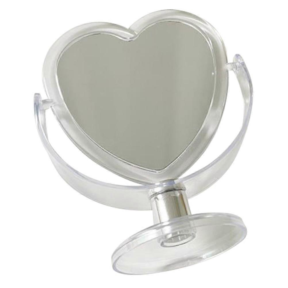 Creative Heart Shaped Makeup Mirror Acrylic Desktop Mirror 1Pcs