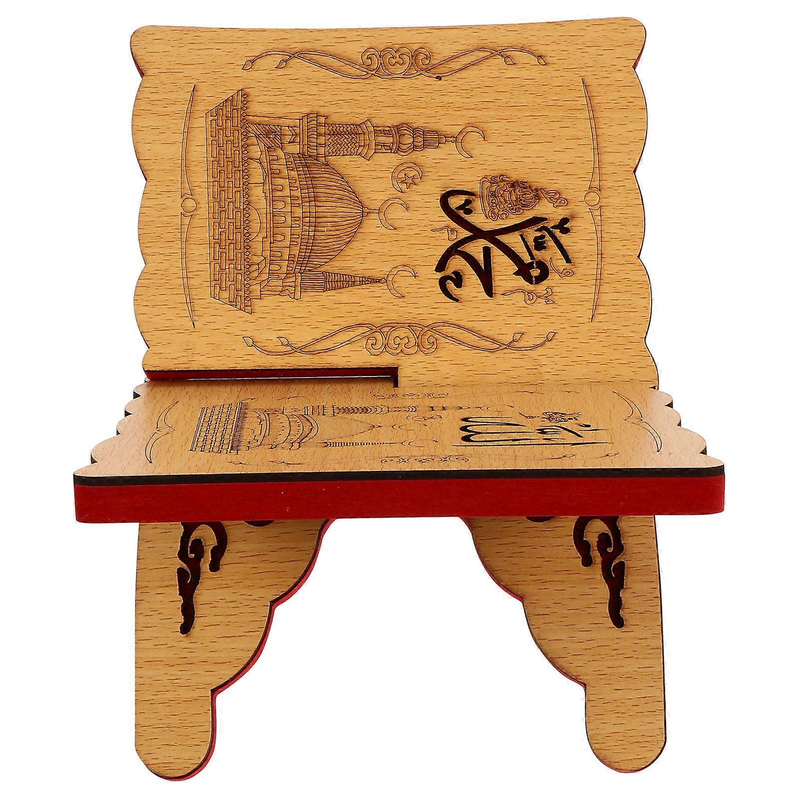 Decorative Wooden Eid Bible Bookshelf for Storage Creative Bookshelf