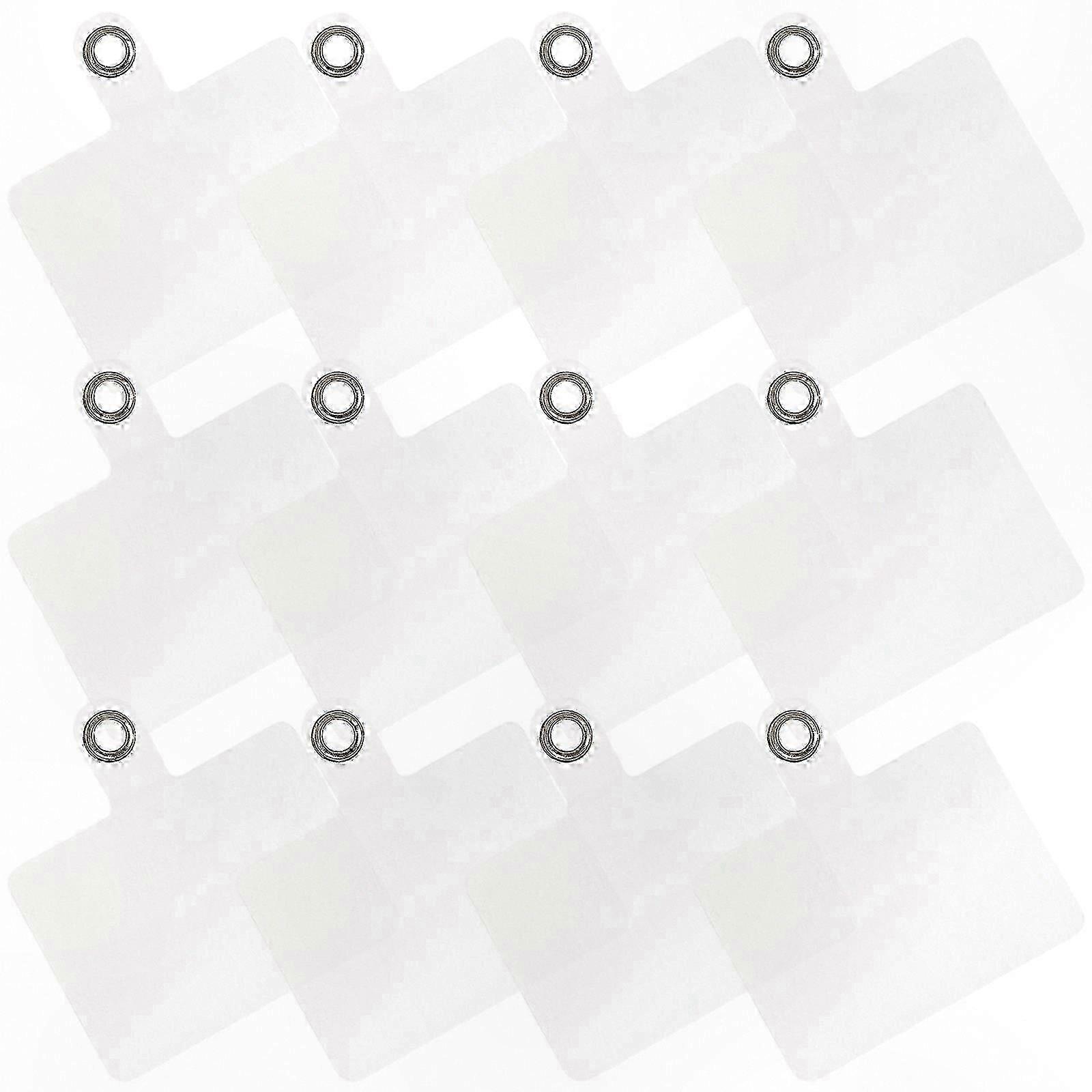 20-Pack Clear Phone Tether Tabs with Anti-Drop Pads & Rust-Resistant Hooks