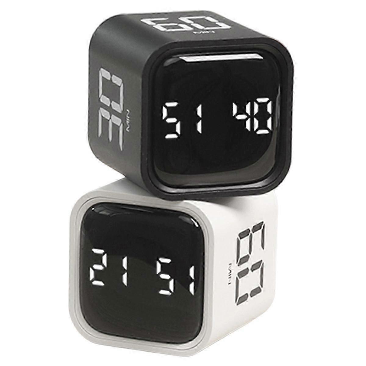 Square Timer,Rotation Timer,5/10/30/60 Minutes and Custom Countdown,Productivity Timer,for Tasks,Work,Study 2pc