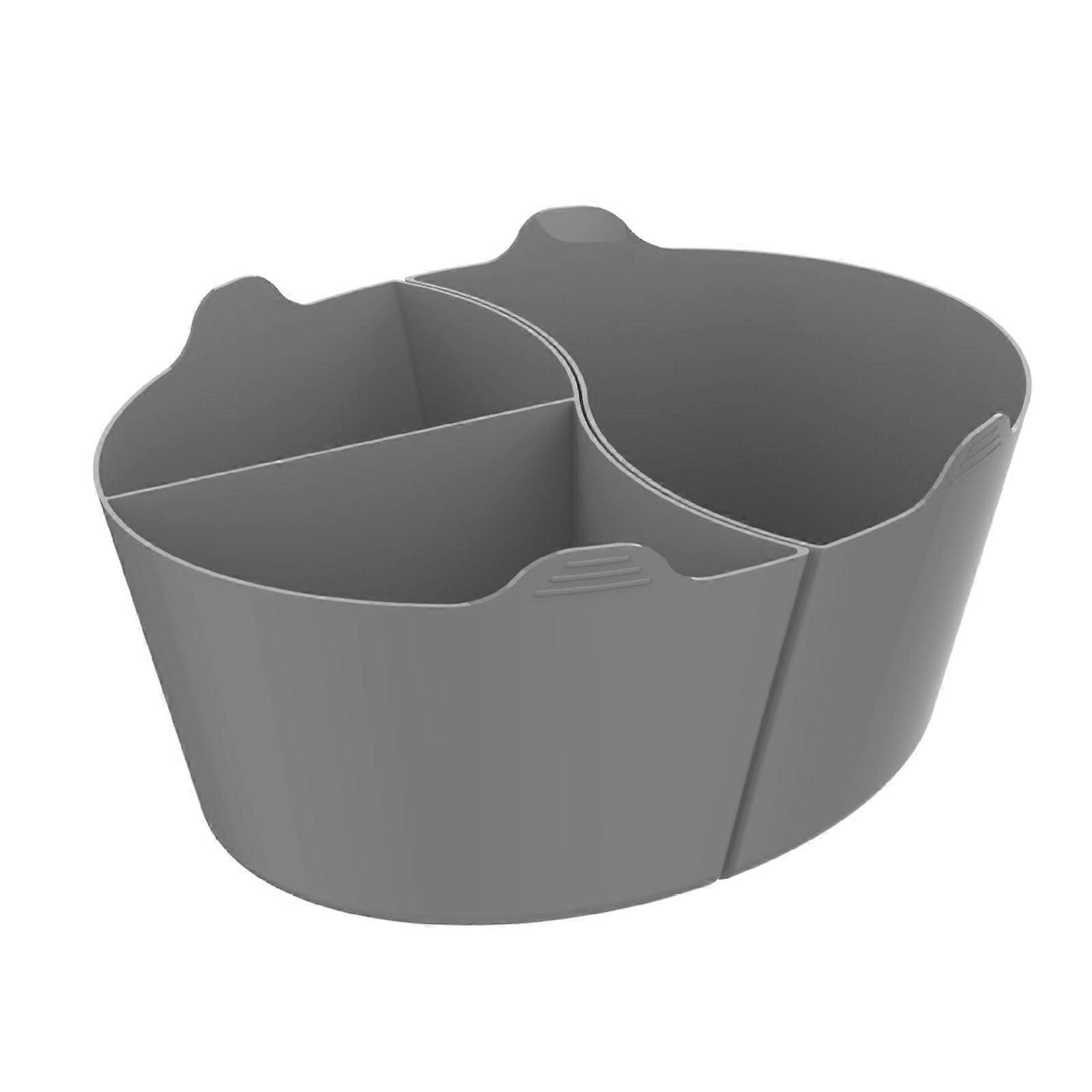 Reusable Silicone Slow Cooker Divider Liner, Two Section Insert for Cooking Multiple Dishes