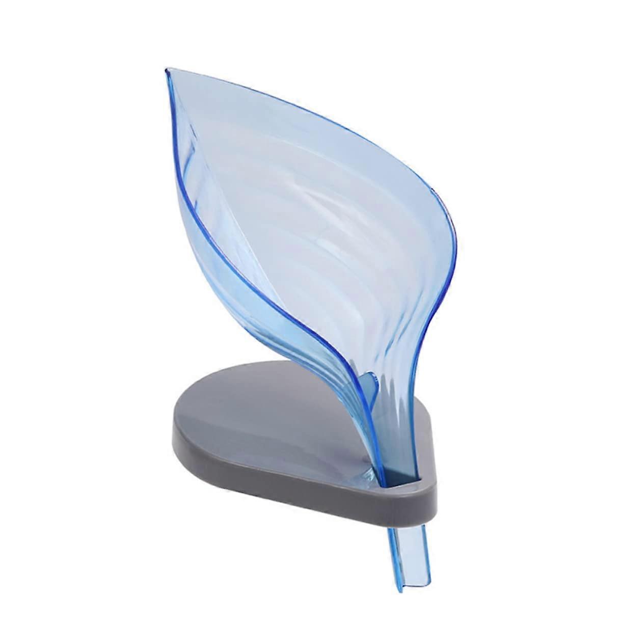 4pcs Leaf Shape Soap Dish Self Draining Holder for Bathroom Kitchen Sink and Countertop