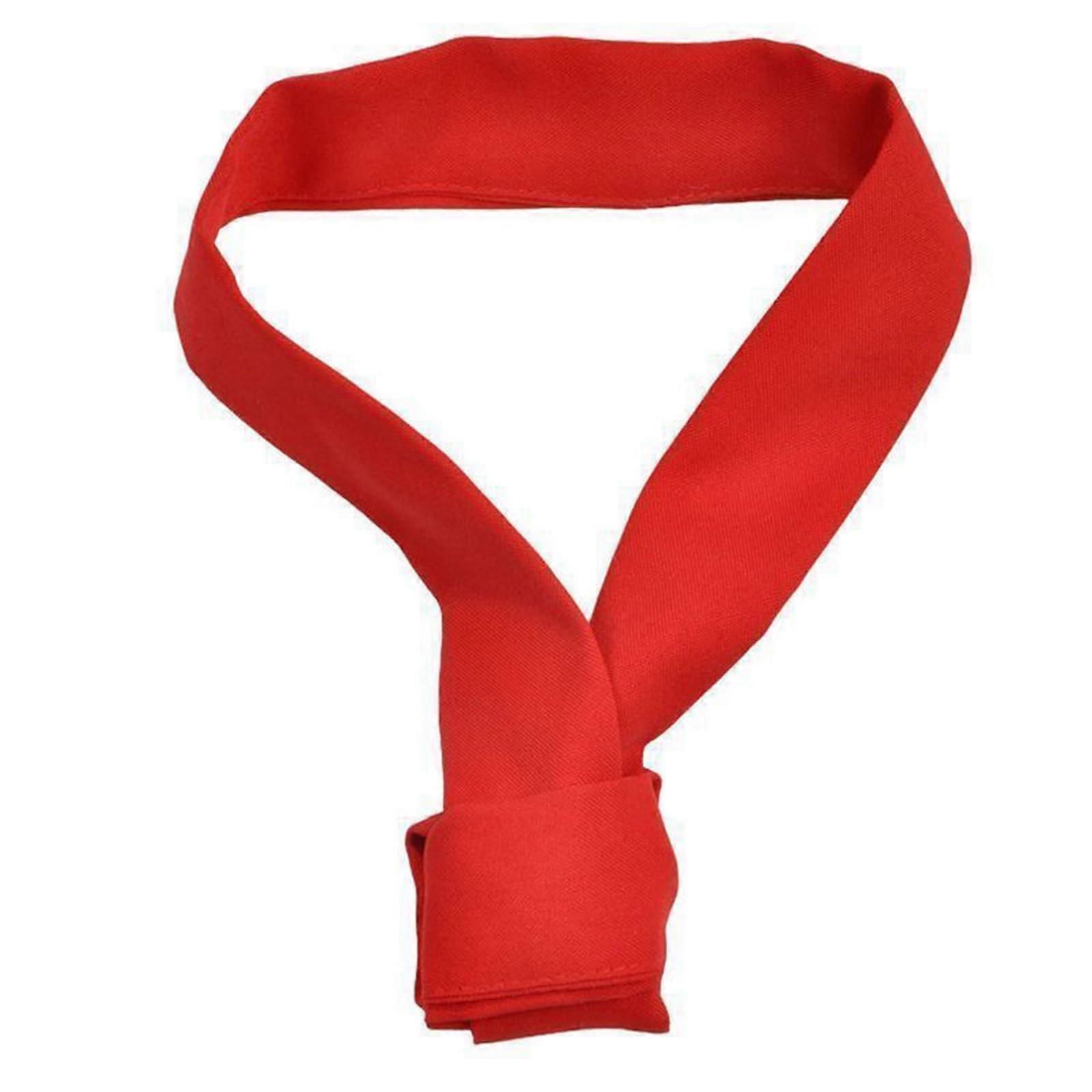 Red Chef Neck Scarf Polyester Silk Stylish Breathable for Kitchen Restaurant Professional Use