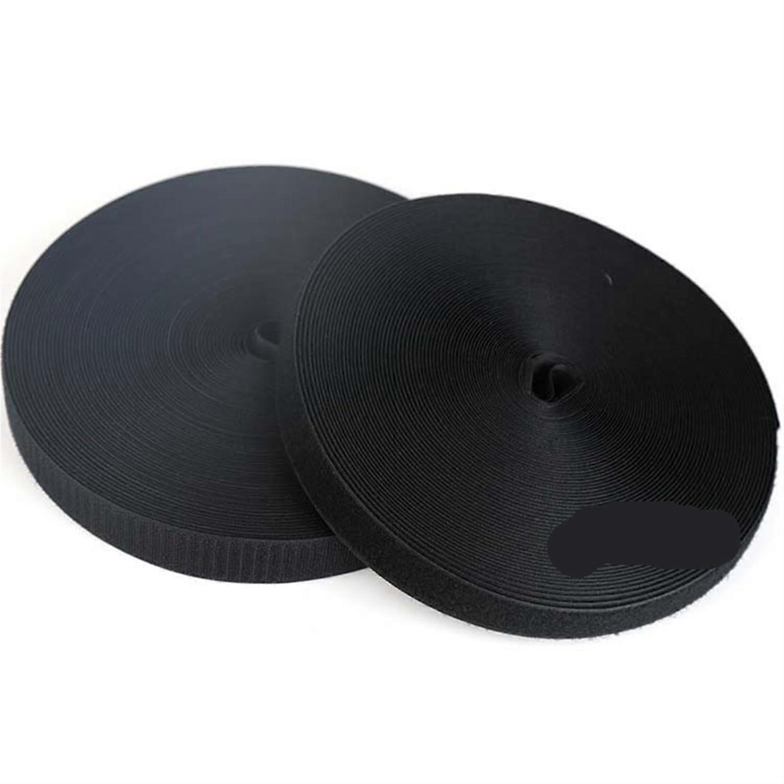 Black 20mm Sew On Hook and Loop Tape Nylon Strips for Quick Secure Closure and Durable Daily Use