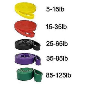 Stretch resistance bands for fitness - 5 pull up assistance bands set