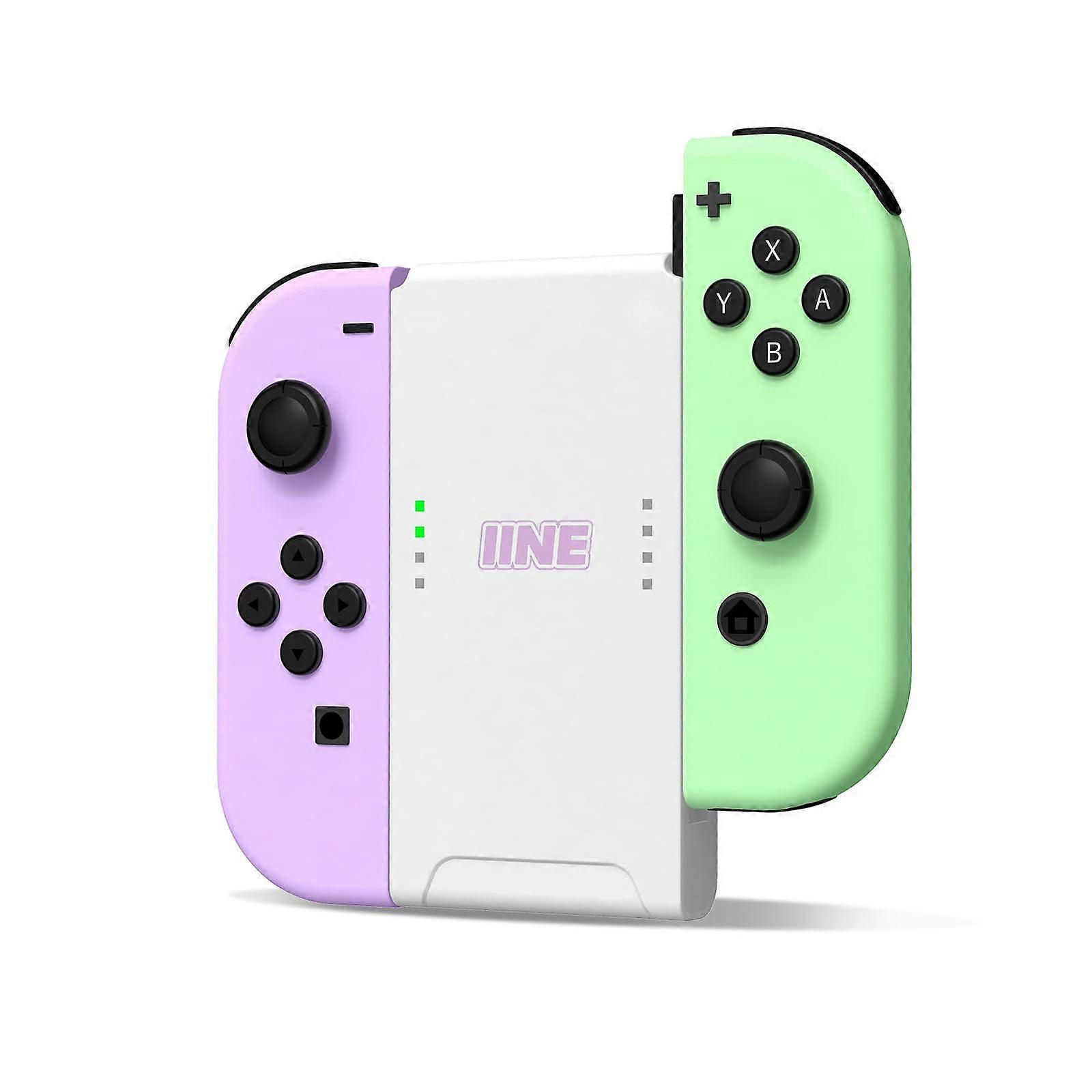 JoyCon Grip Ergonomic Curved Holder for Switch OLED and Lite with Stable Slide Connection