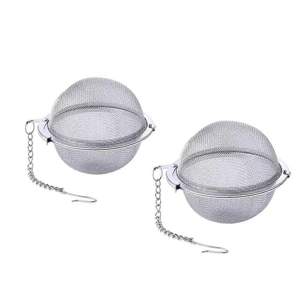 2PCS Stainless Steel Tea Infuser Ball with Secure Locking Mesh for Loose Leaf and Spices