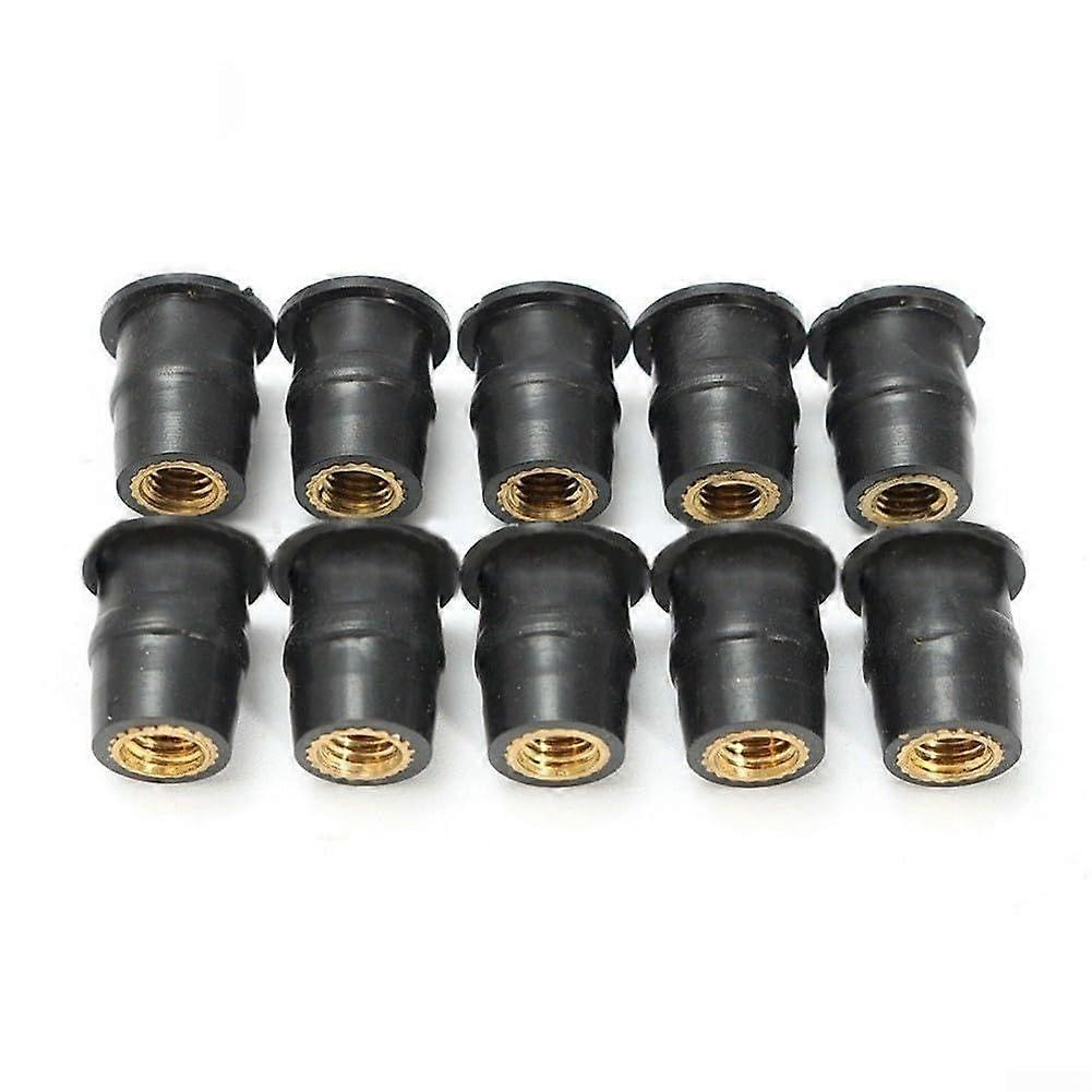 Motorcycle Windscreen Bolts with Rubber Well Nuts, Brass Thread, Vibration Dampening, Easy Install