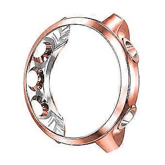 Rose Gold Electroplated Watch Shell Case Frame Cover for Garmin Forerunner 245 Music Smartwatch