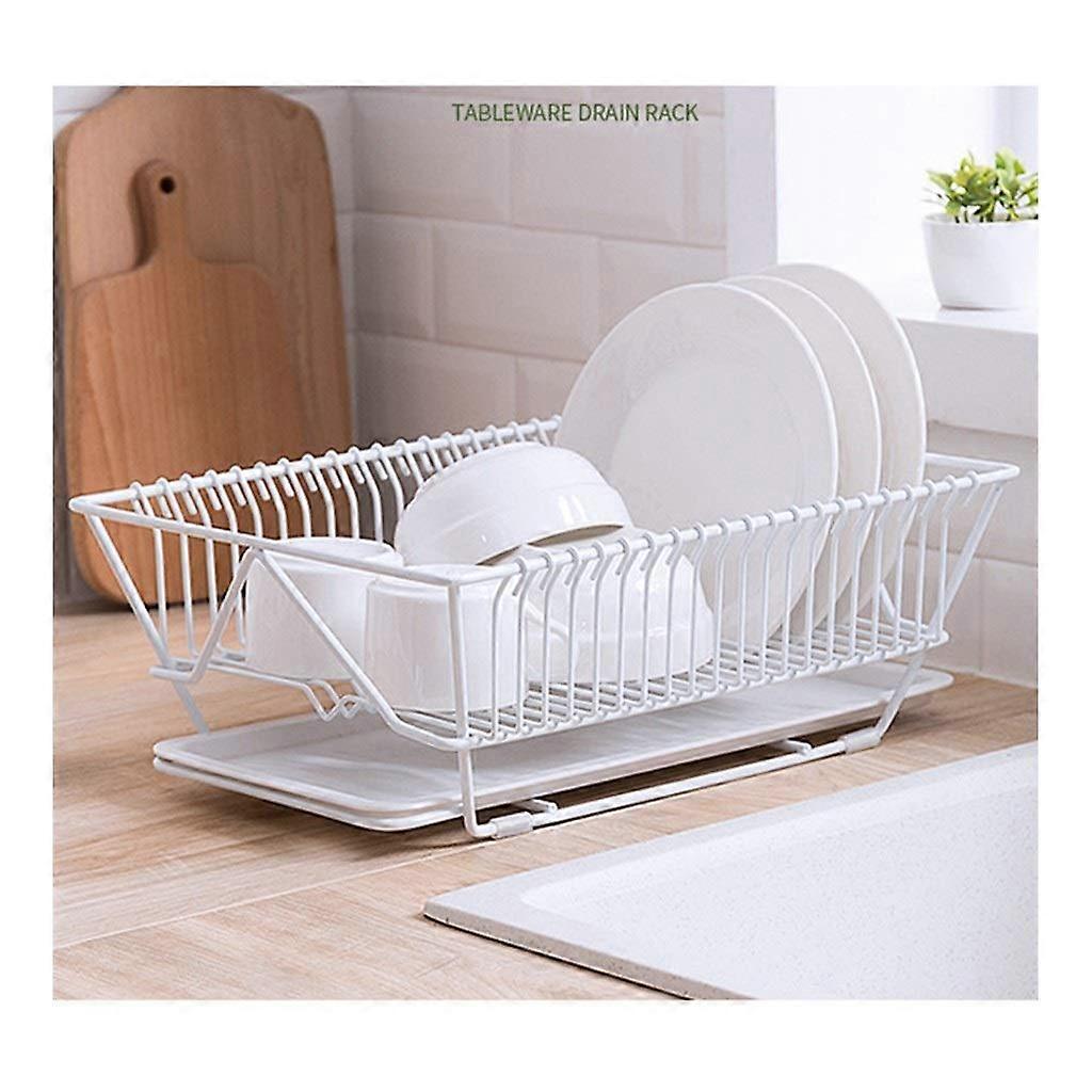 TwoTier Dish Drying Rack with RustResistant Steel and Removable Tray for Kitchen Counter
