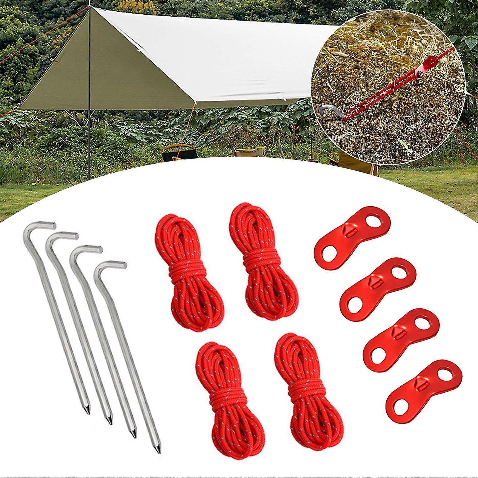 13Pcs/Set High Density Strong Toughness Tent Nails Ropes Set Easy Installation