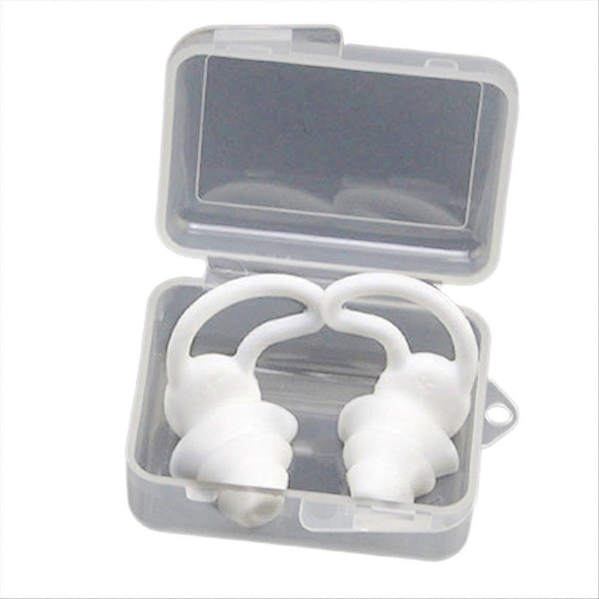 Soundproof Three Layer Silicone Waterproof Swimming Ear Plugs- E