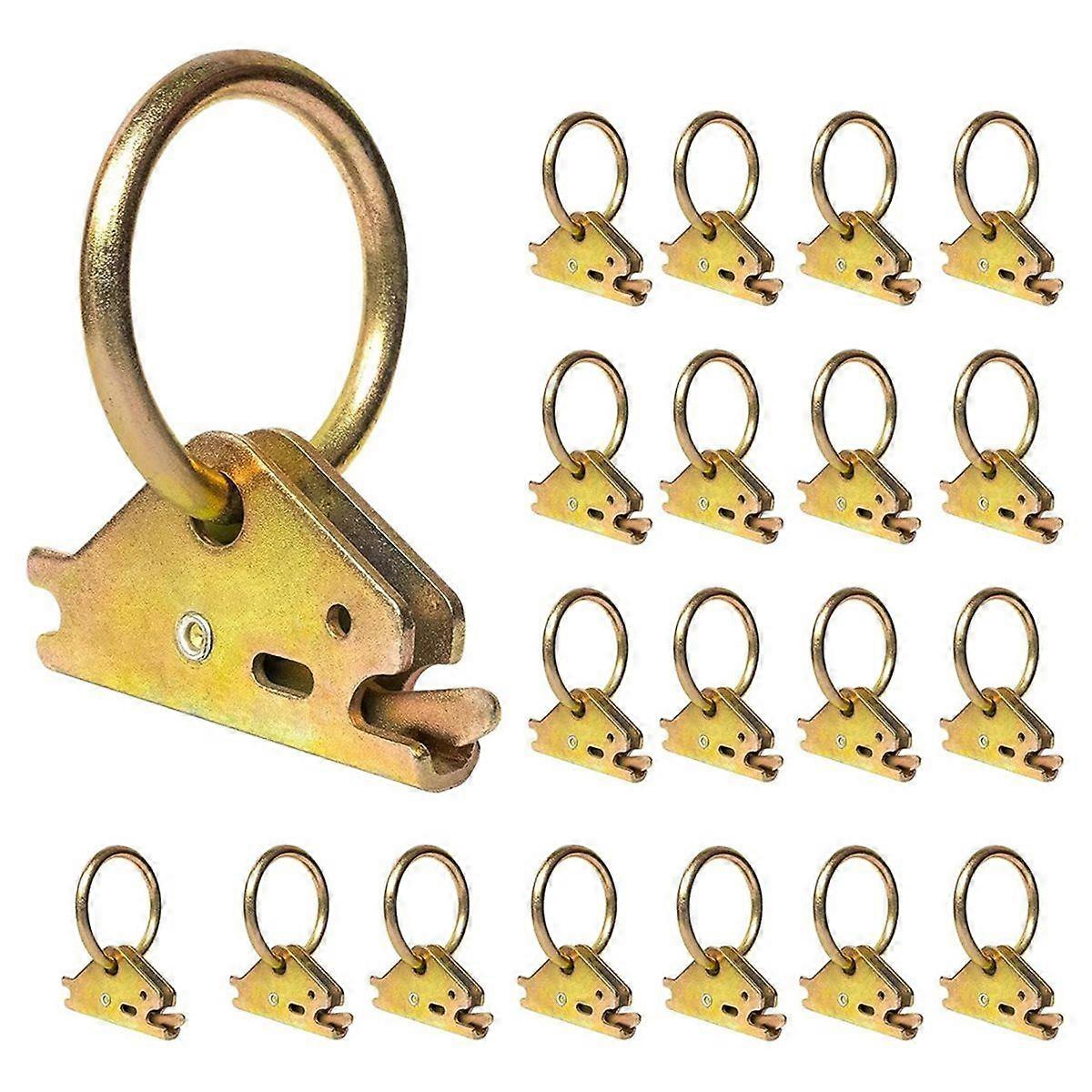 20 PCS Heavy Duty E-Track Tie Down O Ring E-Track Ring for E-Track Tie Down Rail/Single System