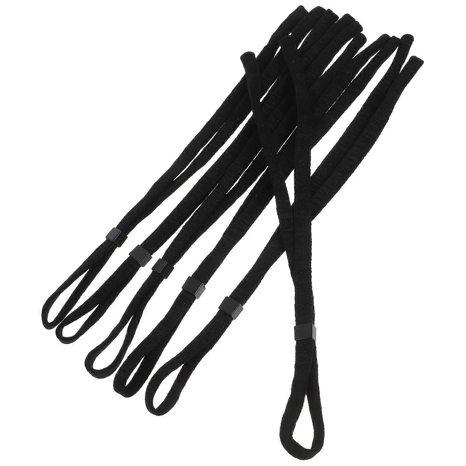 Eyeglasses Retainer Straps for Eyewear 6Pcs Elastic Black