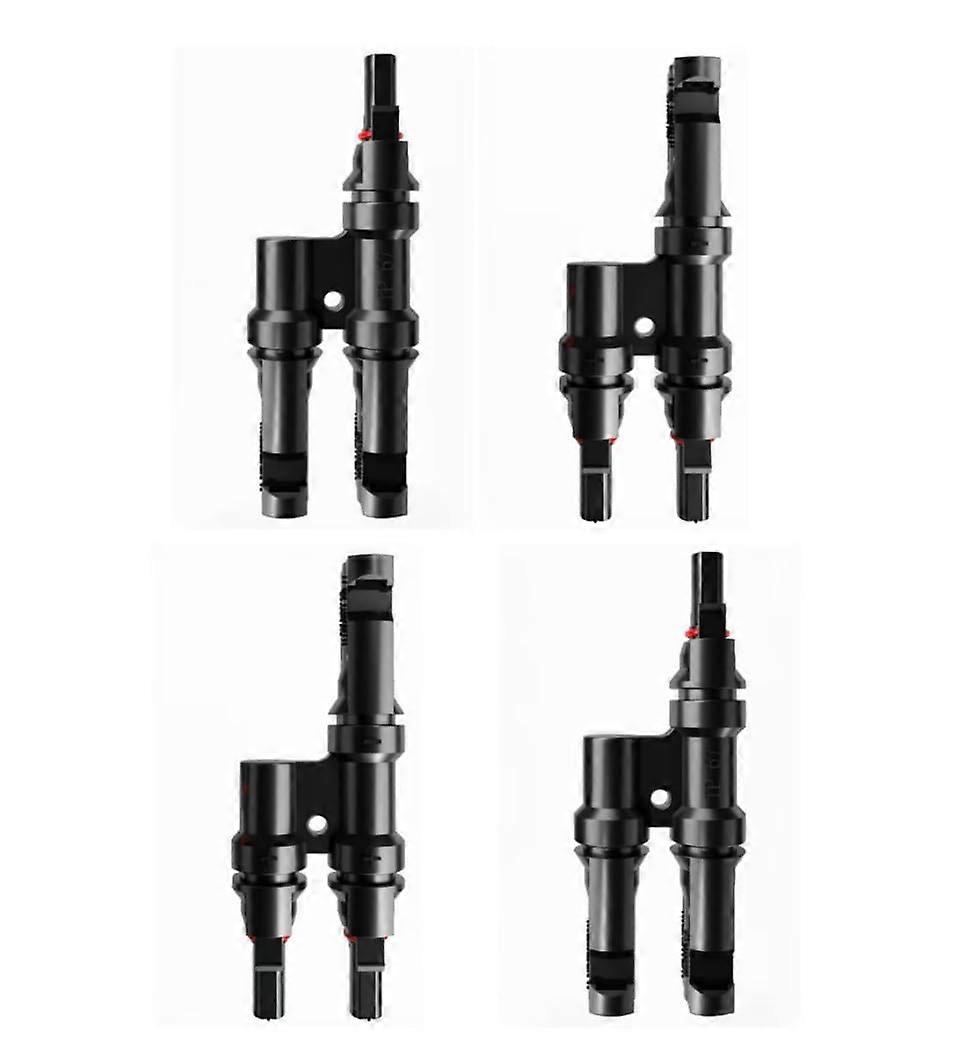 4PCS Solar Y Branch Connectors MC4 Kit for Parallel Panels Waterproof Outdoor Copper Core