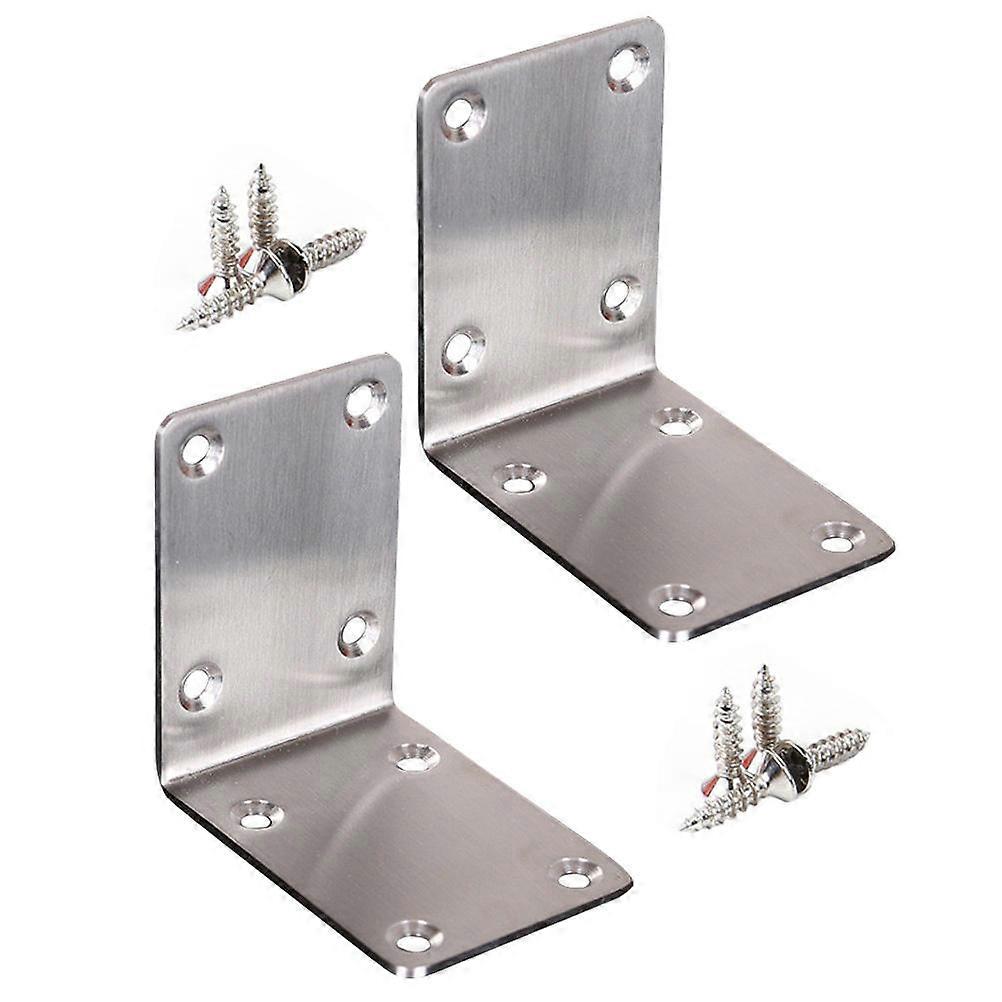 Industrial Shelf Brackets Right Angle Fixation Table Tops Practical Design 7X7CM 2Pack