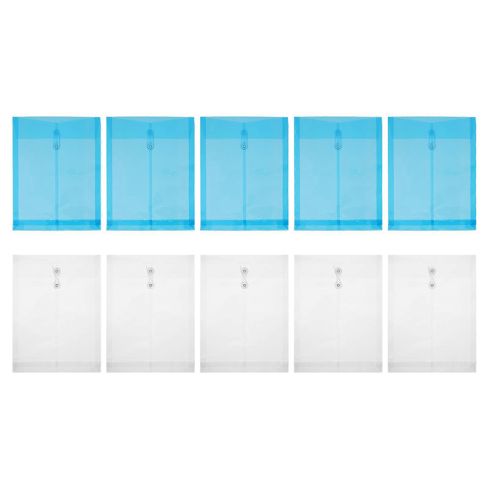 Practical PVC File Bags Assorted Color for Storage Document Organizer 1Set