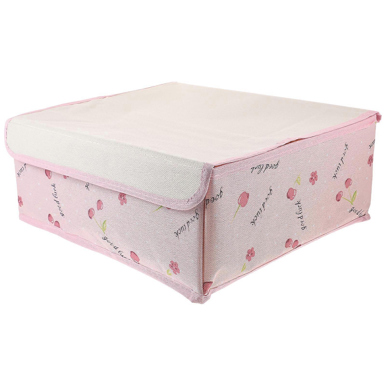 Pink Underwear Storage Box Organizer for Socks and Underpants