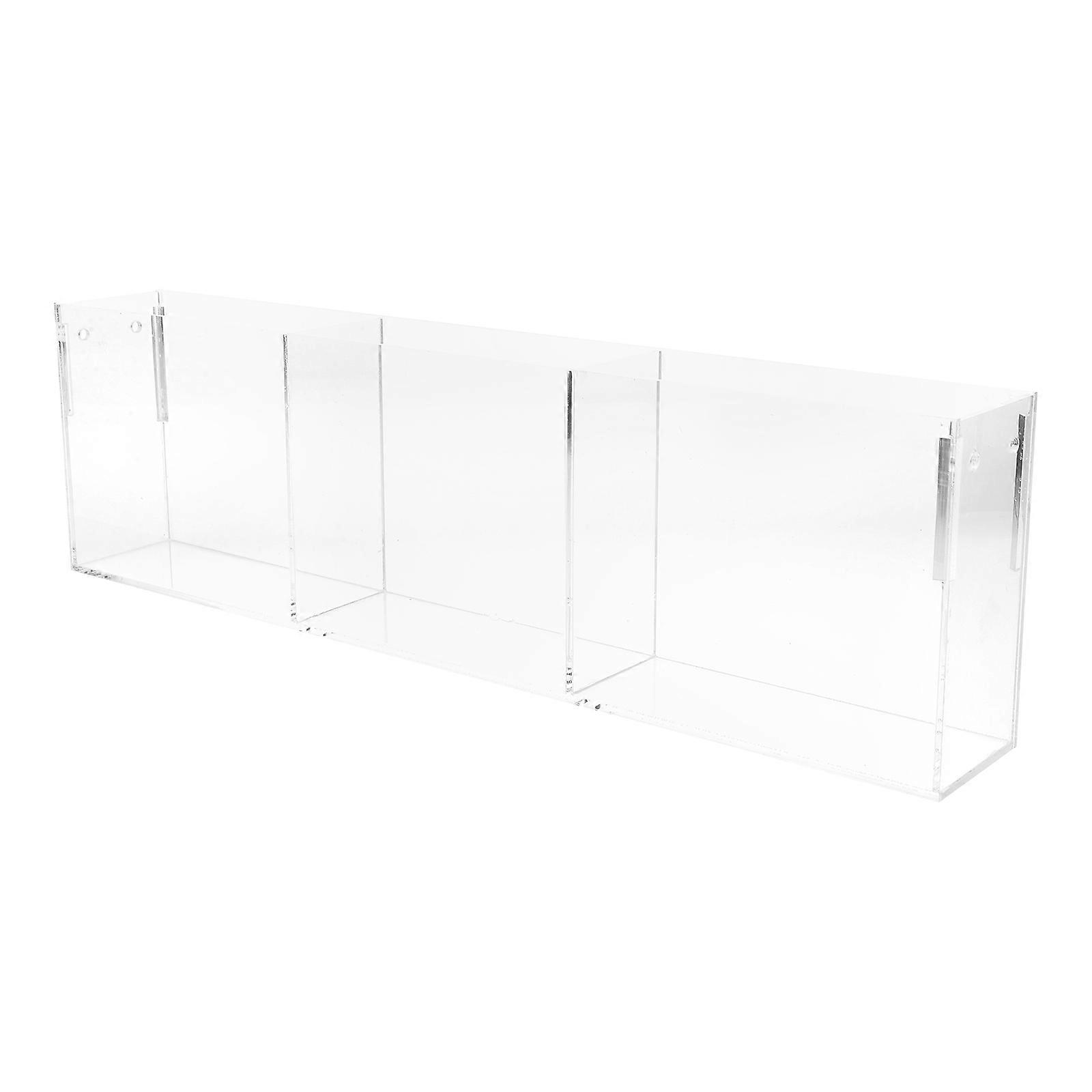 Acrylic Brochure Holder Display Stand for Decoration with Three Sections