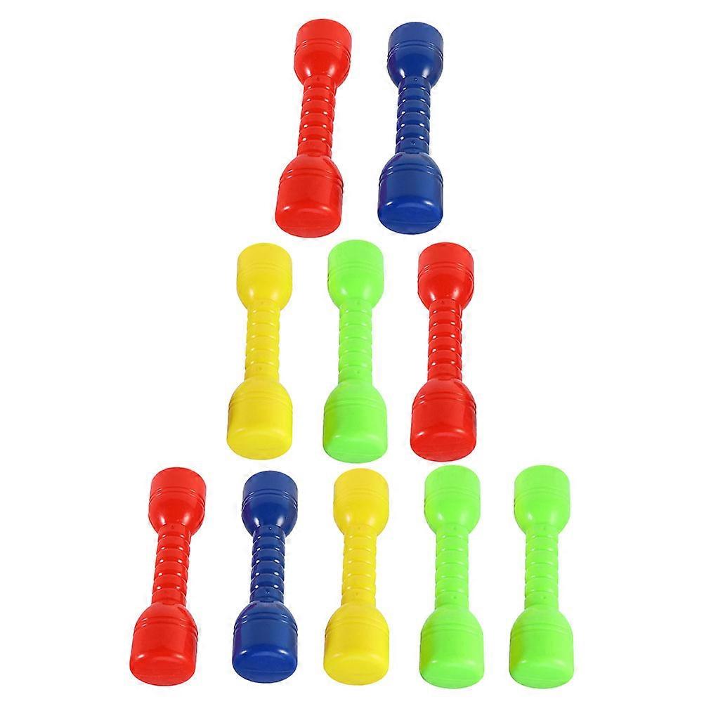 Plastic Dumbbells Children Barbells for Exercising with 10Pcs ABS Material