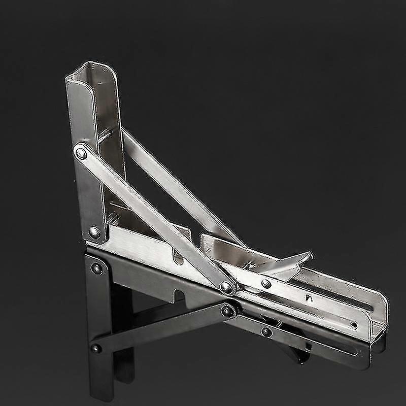 2-Piece Stainless Steel Folding Shelf Bracket