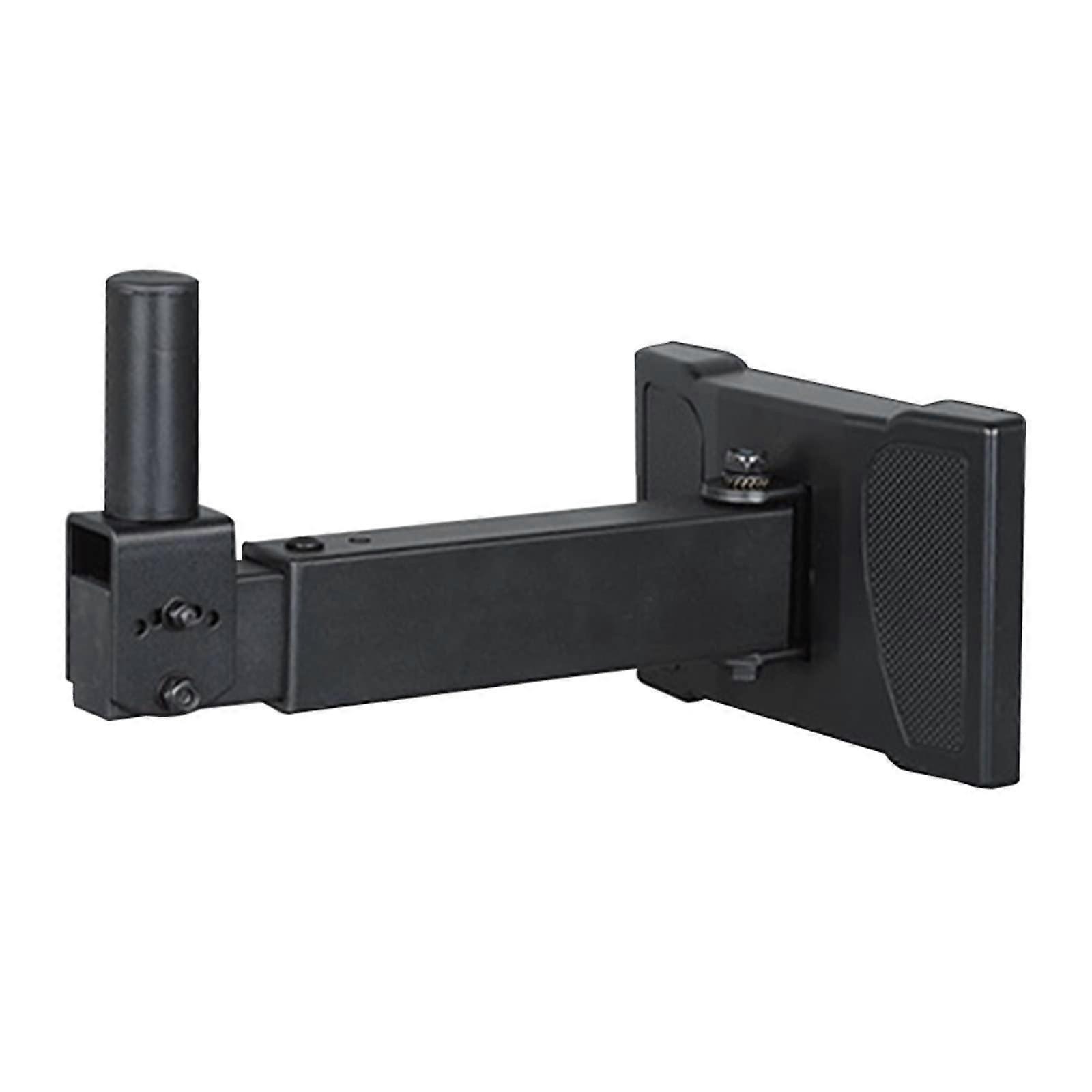 Wall Mounted Speaker Bracket with Adjustable Tray for Professional Stage Use, Black Finish
