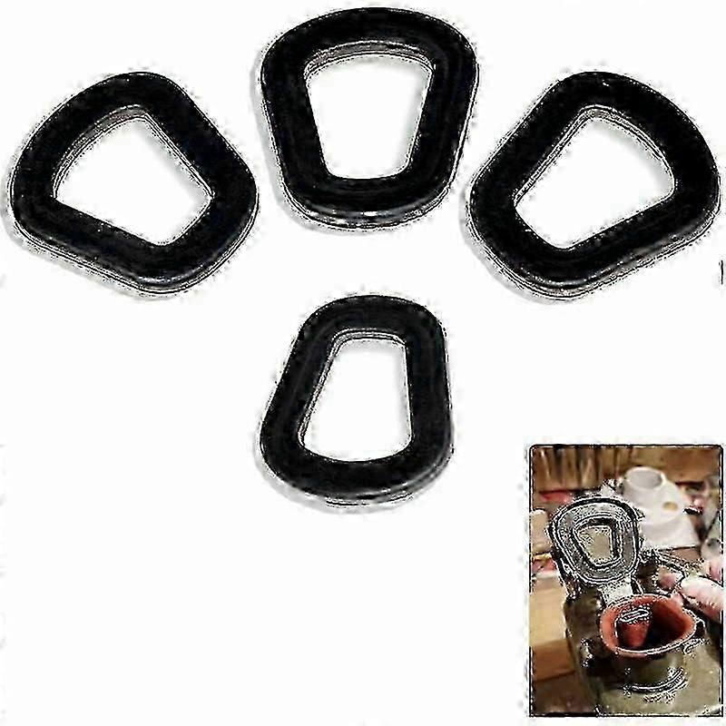 Durable Fuel Can Gaskets, 4-Pack Black Replacement Seals