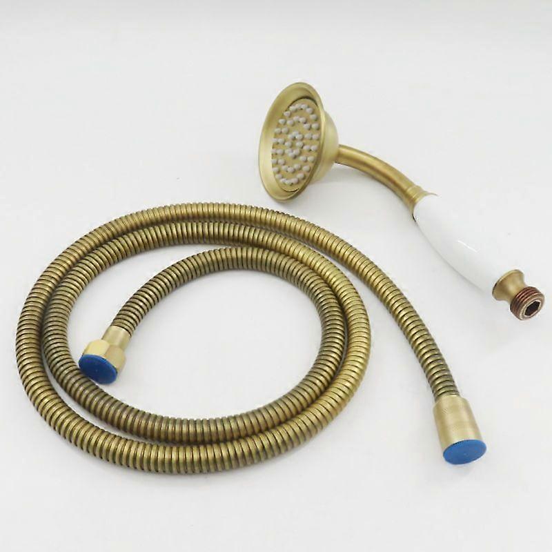 Brass ceramic gold round shower head