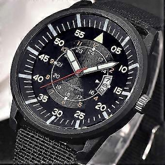 Wojskowi Mężczyźni Stal nierdzewna Luminous Dial Date Display Luksusowy sportowy zegarek na rękę