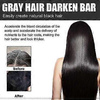 Hair Darkening Soap Shampoo Bar Fast Effective Repair Gray White Color Dye Hair Body Natural Organic Conditioner Black Soap_puer